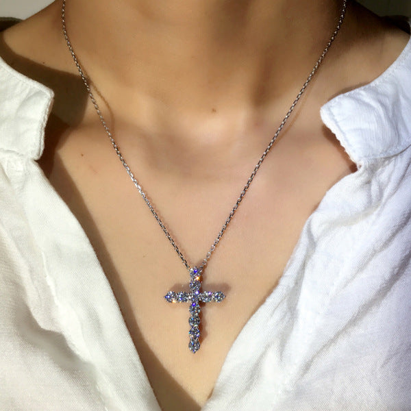 Cross Necklace Zircon Pendant