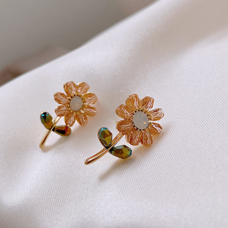 Flower earrings 925 silver earrings