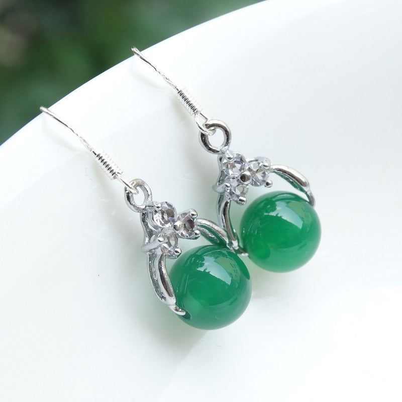 Earrings 925 Silver Chalcedony Earrings