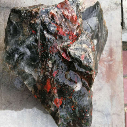 Natural African Bloodstone, Raw Mineral, Large Chicken Blood Color Rough Stone 3-10 Cm, Carving Material Rough Stone