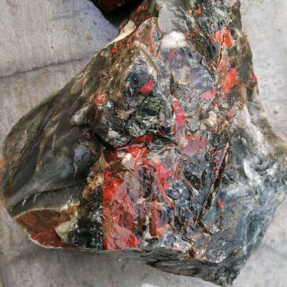 Natural African Bloodstone, Raw Mineral, Large Chicken Blood Color Rough Stone 3-10 Cm, Carving Material Rough Stone