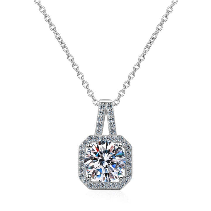 925 Silver Moissanite Pendant Necklace