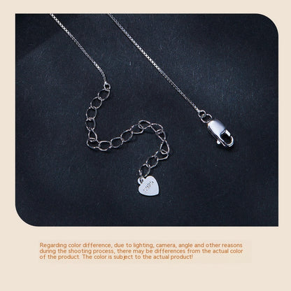 Heart-shaped Moissanite Necklace 925  Silver