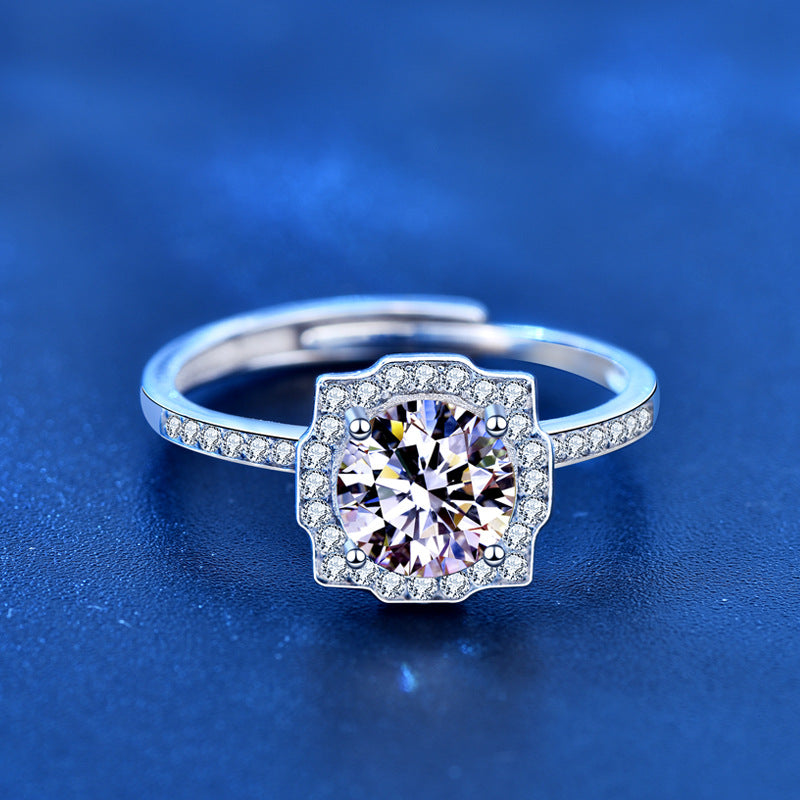 925 Silver  Moissanite Ring