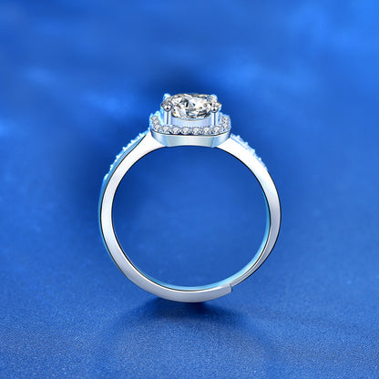 Moissanite diamond engagement ring