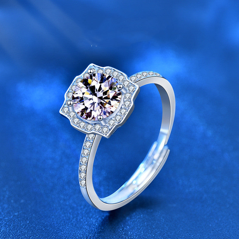 925 Silver  Moissanite Ring