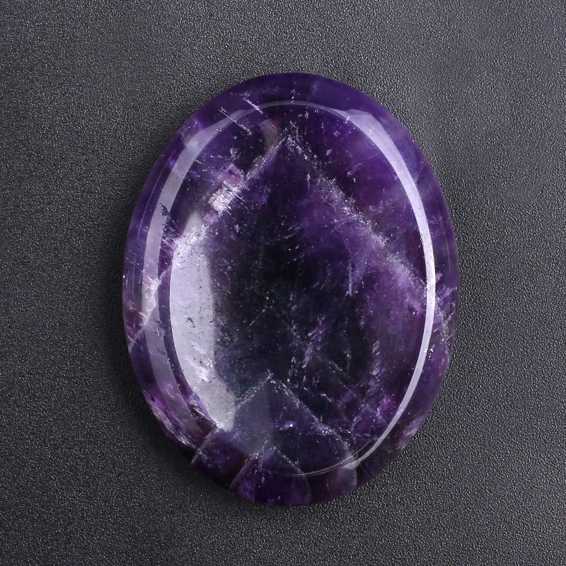 Oval Thumb Stone Natural Crystal