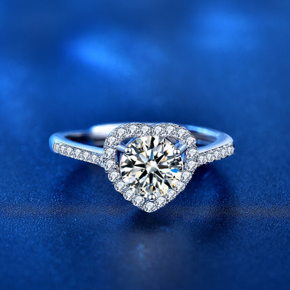 Moissanite Live Heart Diamond Ring