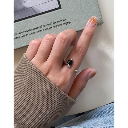 Luxury Irregular Black Onyx Ring