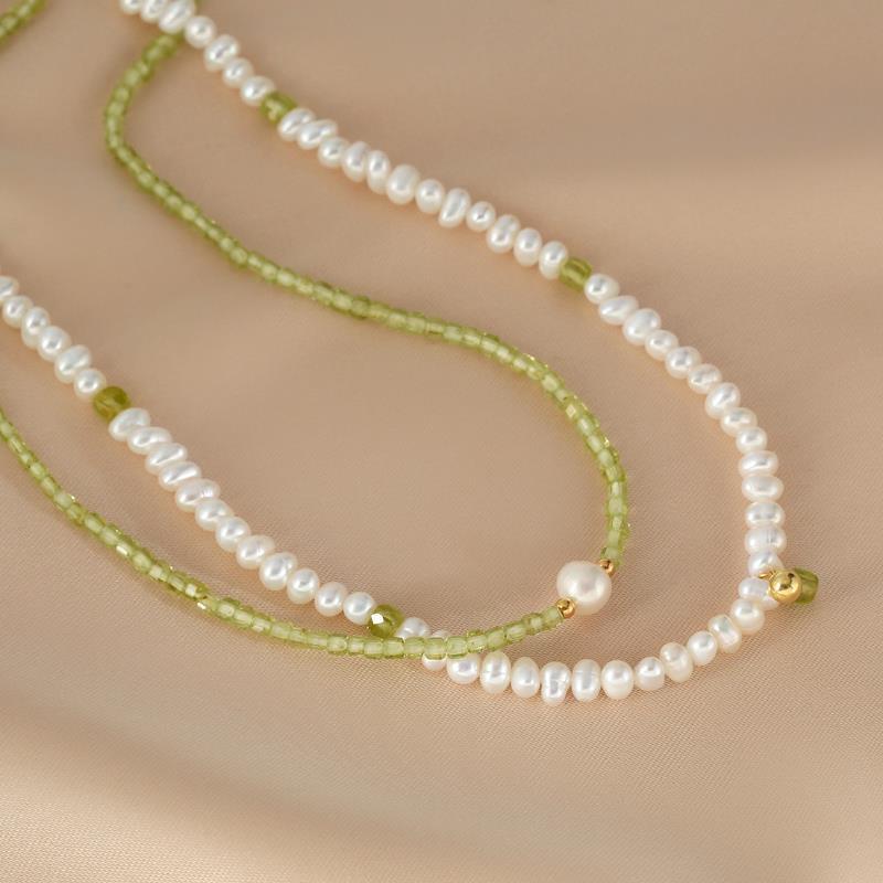 Pearl Necklace Women's Natural Stone