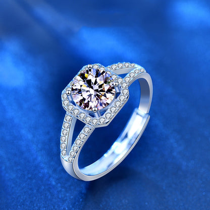 Moissanite diamond engagement ring