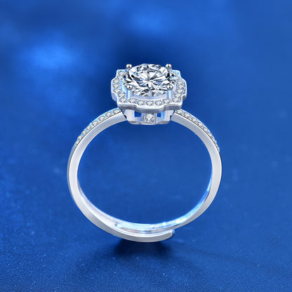 925 Silver  Moissanite Ring